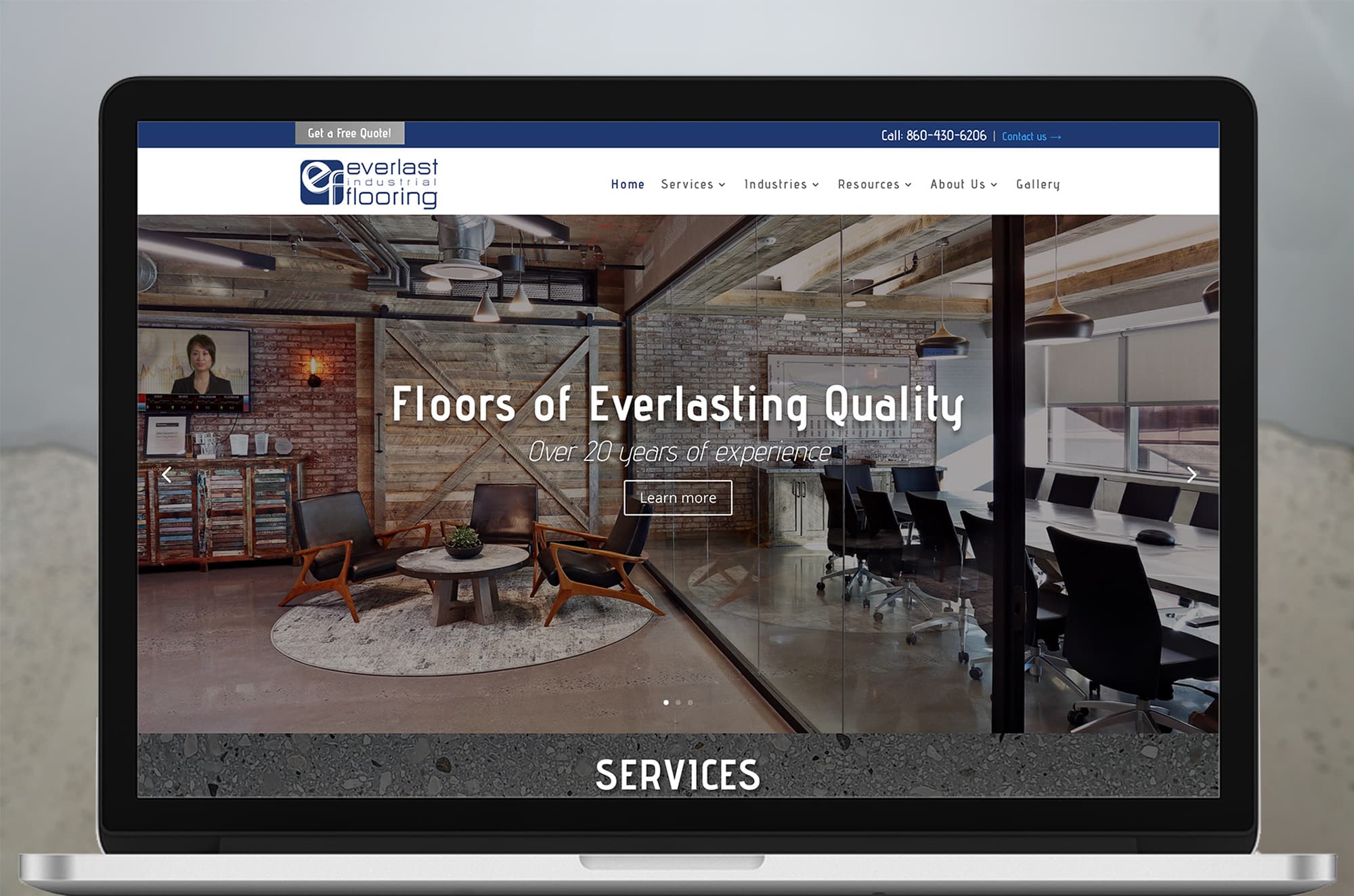 Everlast Industrial Flooring Web Design