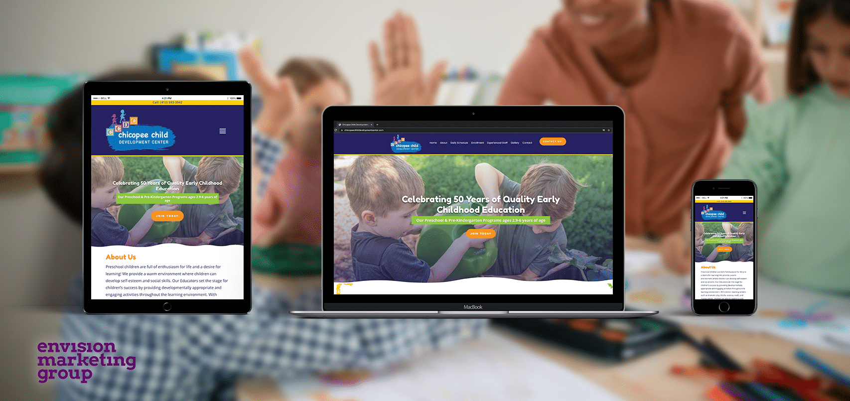 Web Showcase for Chicopee Child Development Center